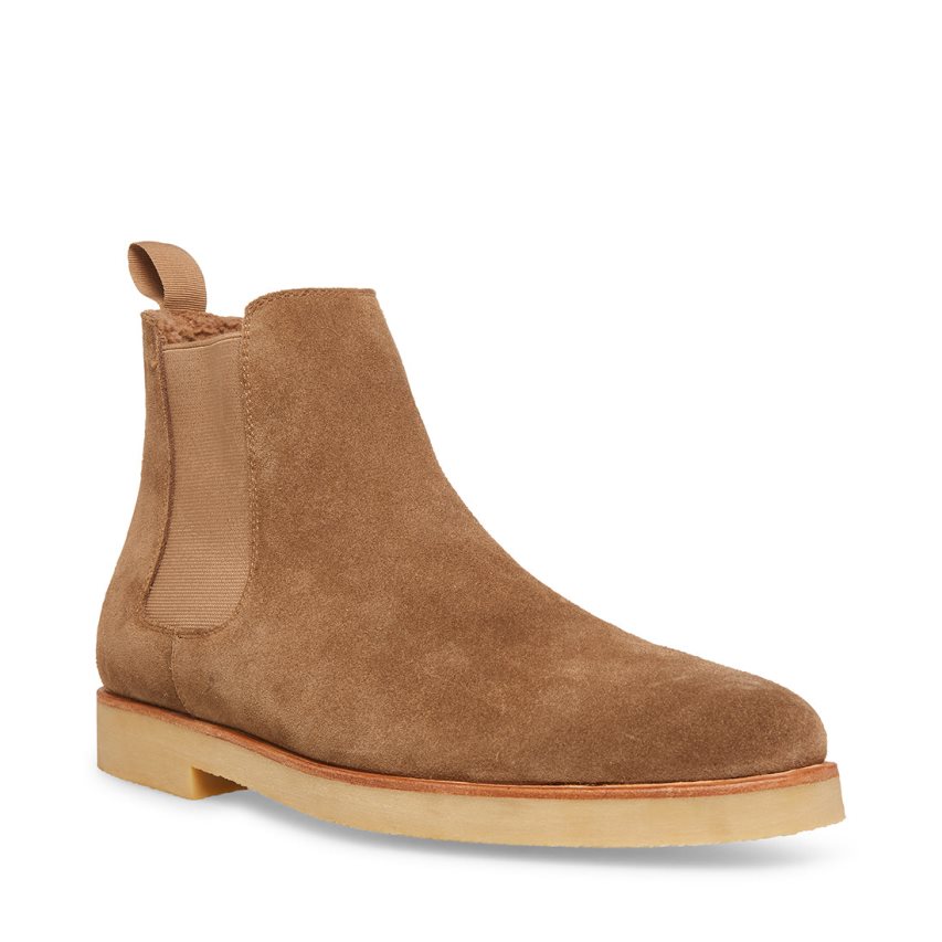 Brown Steve Madden Wilshire-s Suede Men's Chelsea Boots | PH 9720GLK